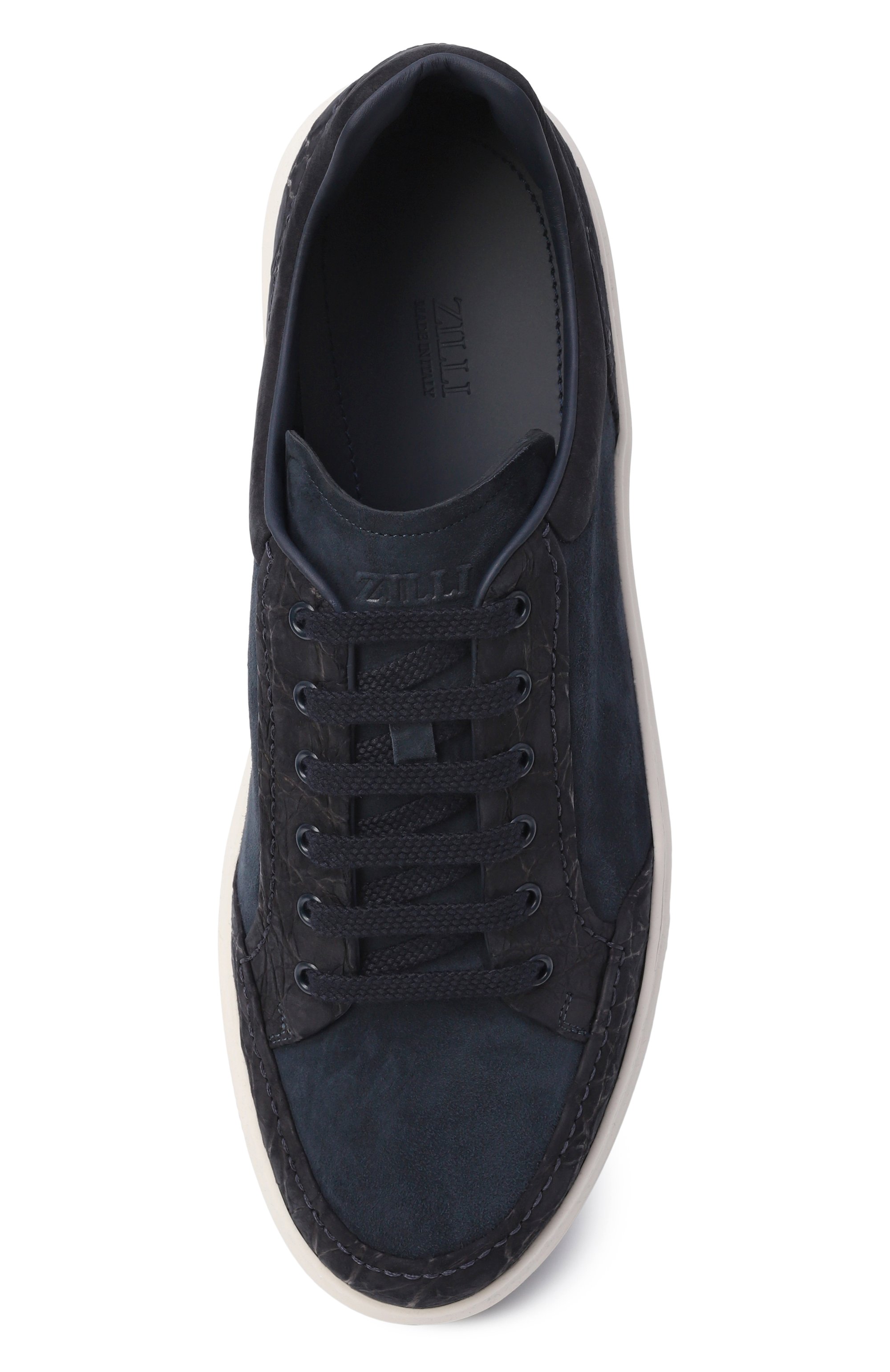 Замшевые кеды с отделкой из каймана ZILLI, арт. H0255AM1178VZBA09, фото 6