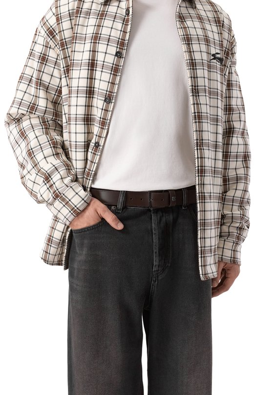 Кожаный ремень HUGO 50537026 Коричневый  50537026 Фото 2