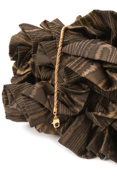 Женский клатч DRIES VAN NOTEN темно-коричневого цвета, арт. 251-011504-697 | Фото 3 (Материал: Текстиль; Размер: medium; Женское Кросс-КТ: Клатч-клатчи, Вечерняя сумка; Автоматизация состава: Проставлено; Автоматизация ТО: Проставлено)