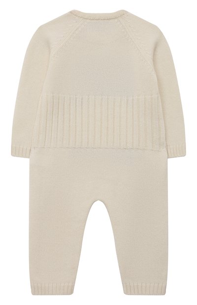 Шерстяной комбинезон BABY T белого цвета по цене 13050 руб., арт. 23AI061T/1M-12M, фото 2 Шерстяной комбинезон BABY T, арт. 23AI061T/1M-12M, фото 2