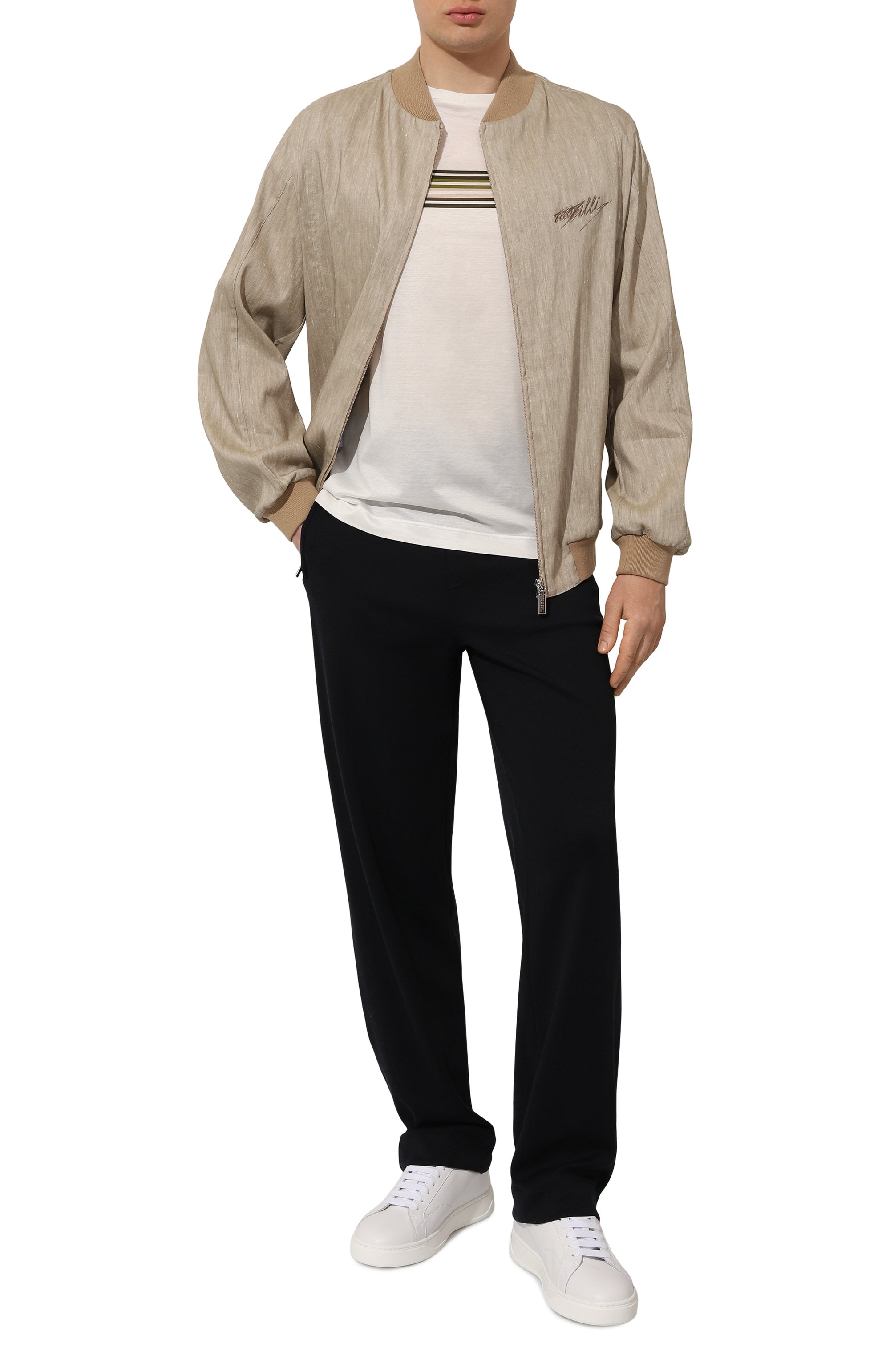 Брюки из хлопка и шелка ZILLI темно-синего цвета по цене 169500 руб., арт. JSP011M0142VFS000, фото 2 Брюки из хлопка и шелка ZILLI, арт. JSP011M0142VFS000, фото 2