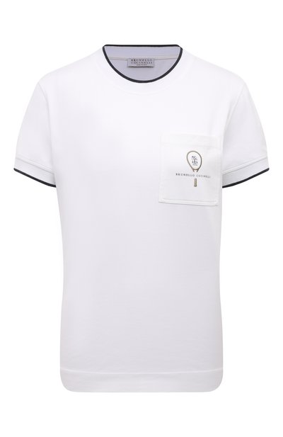 Женская хлопковая футболка BRUNELLO CUCINELLI, арт. ML824B1372