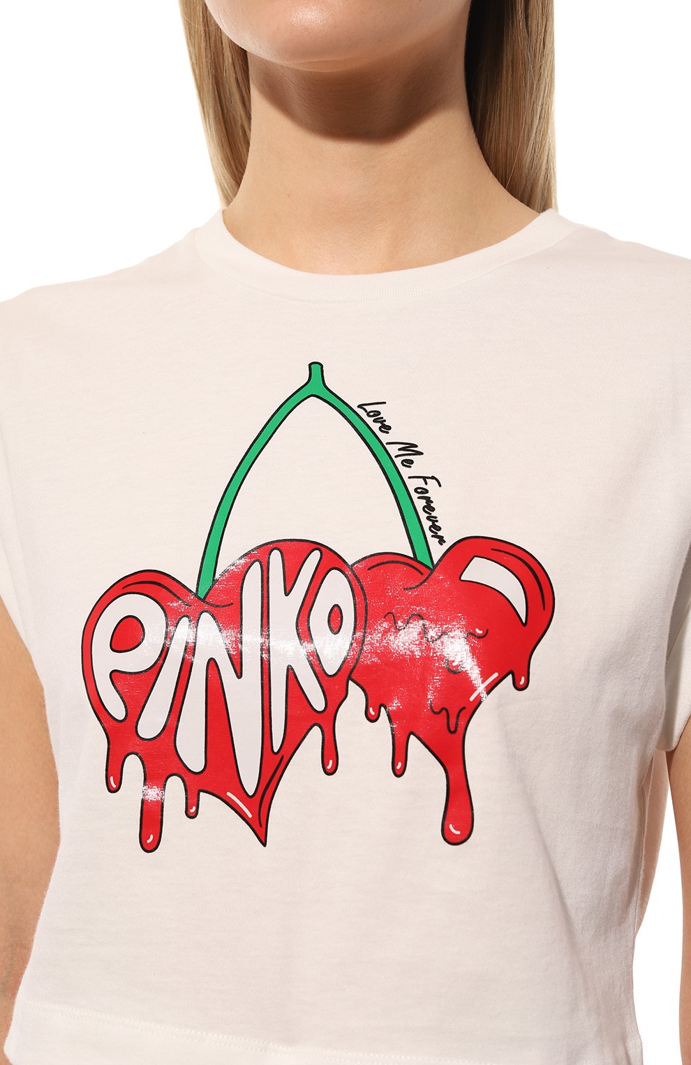 Хлопковая футболка PINKO, арт. 101123-A0U1, фото 5