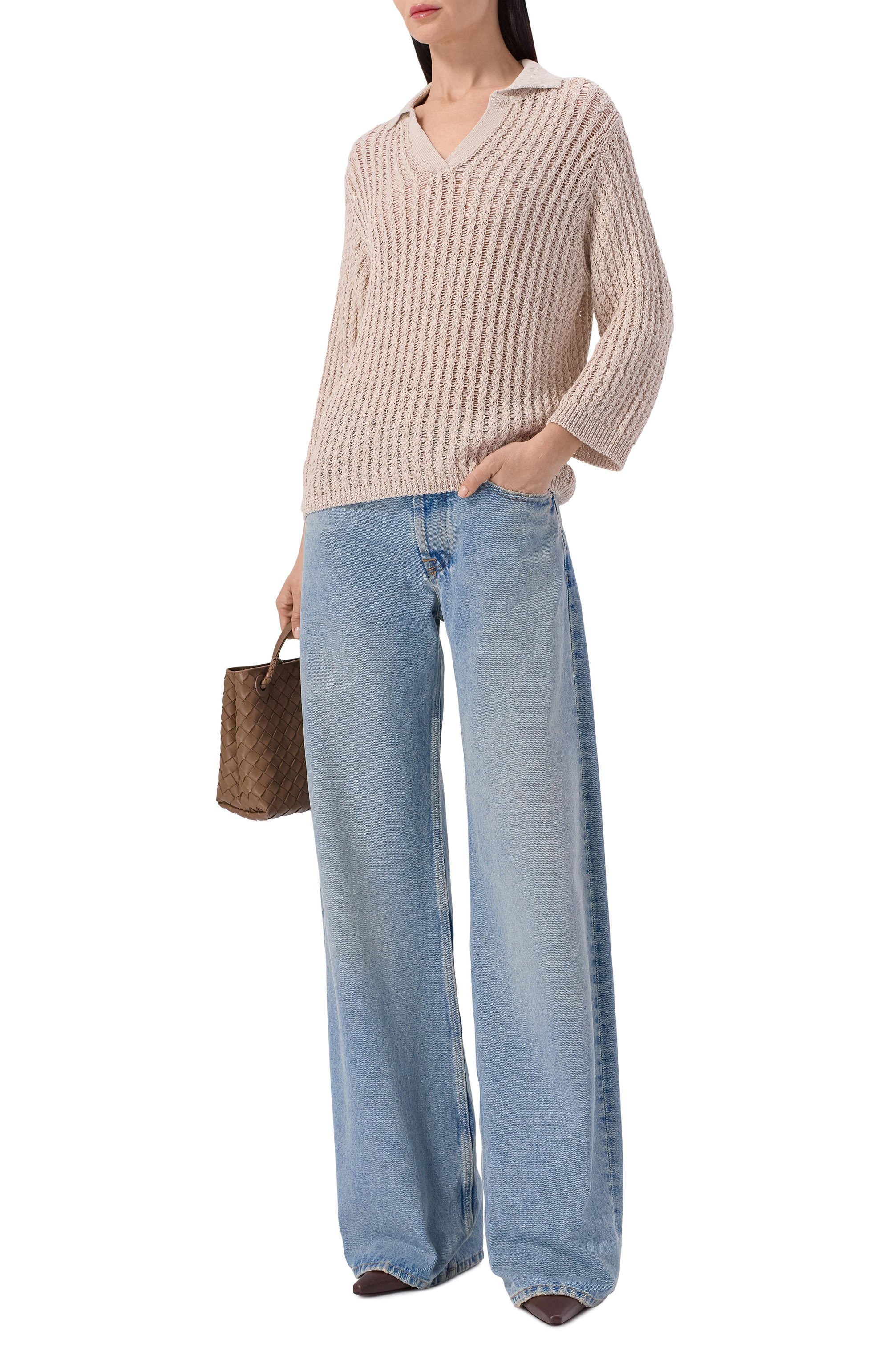 Поло изо льна и вискозы ANTONELLI FIRENZE, арт. 41770Q/40809, фото 2