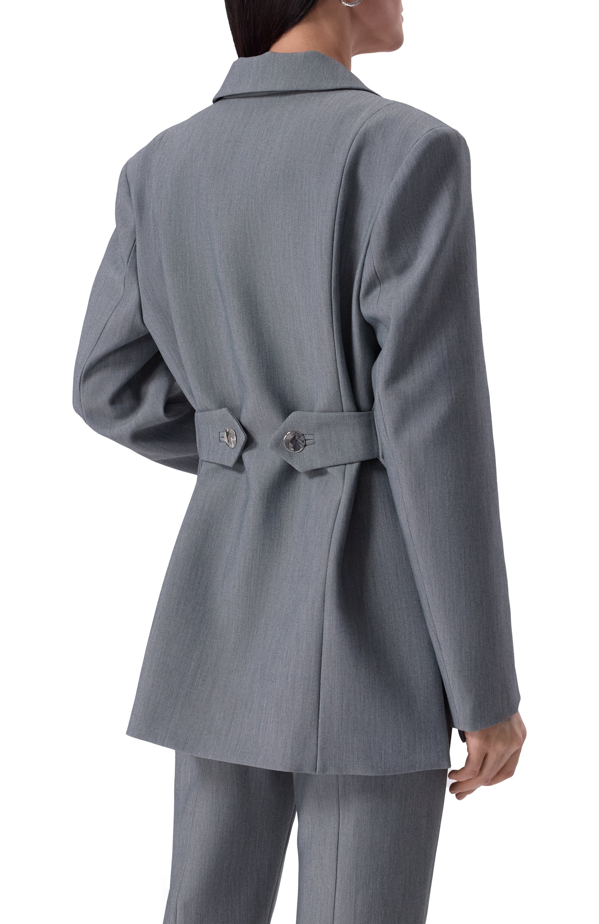 Жакет GANNI серого цвета по цене 61550 руб., арт. W0109/6871, фото 4 Жакет GANNI, арт. W0109/6871, фото 4