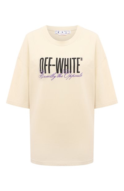 Женская хлопковая футболка OFF-WHITE, арт. OWAA113S23JER0026110
