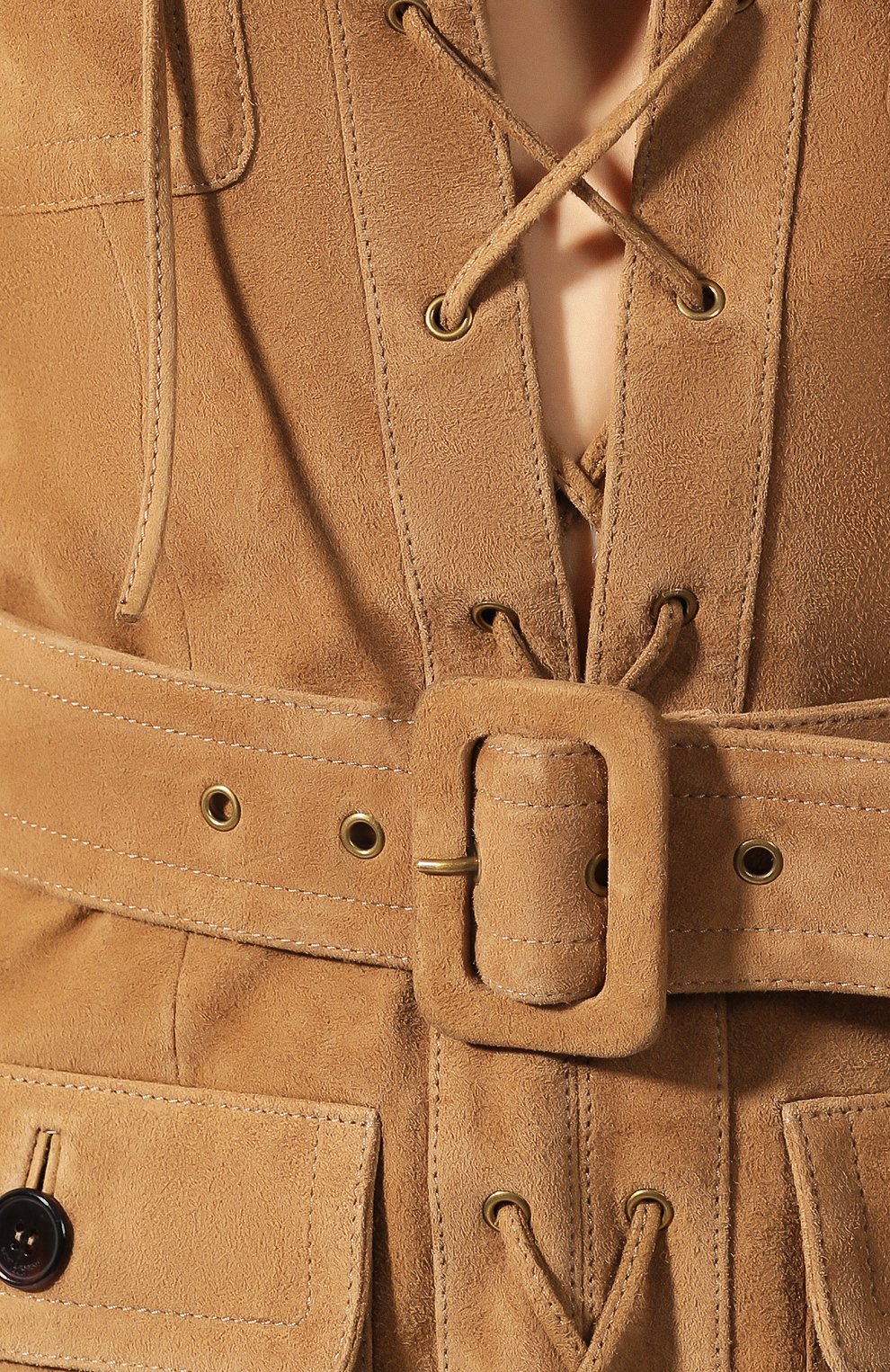 Замшевое платье SAINT LAURENT, арт. 613645/YCAU2, фото 5