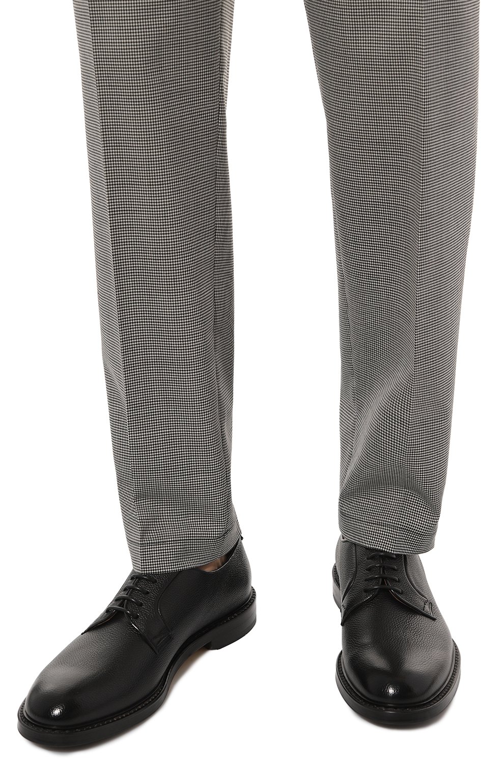 Кожаные дерби DOUCAL'S черного цвета по цене 52750 руб., арт. DU1385SIEWUF019N, фото 3 Кожаные дерби DOUCAL'S, арт. DU1385SIEWUF019N, фото 3