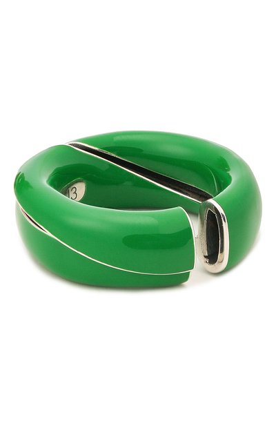 Кольцо BOTTEGA VENETA зеленого цвета по цене 39950 руб., арт. 666044/V5081, фото 3 Кольцо BOTTEGA VENETA, арт. 666044/V5081, фото 3