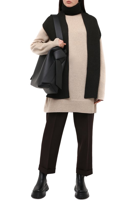 Шерстяной воротник Alexandra Golovanoff Серый, фото 2