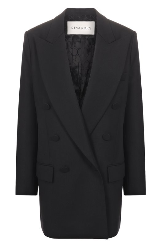 Шерстяной жакет Nina Ricci 25ACVE002/WV0324 Чёрный 25ACVE002/WV0324