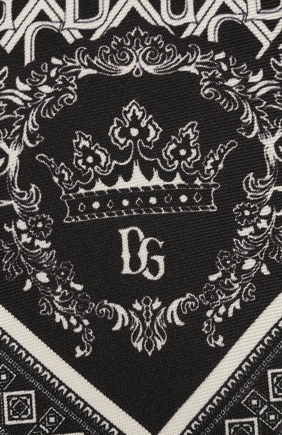 Шелковый галстук DOLCE & GABBANA черно-белого цвета по цене 23450 руб., арт. GT149E/G0WLM, фото 3 Шелковый галстук DOLCE & GABBANA, арт. GT149E/G0WLM, фото 3