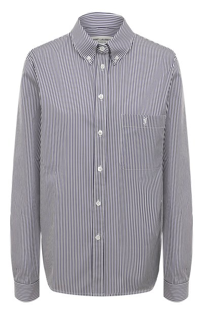 Женская хлопковая рубашка SAINT LAURENT, арт. 695999/Y6E769091