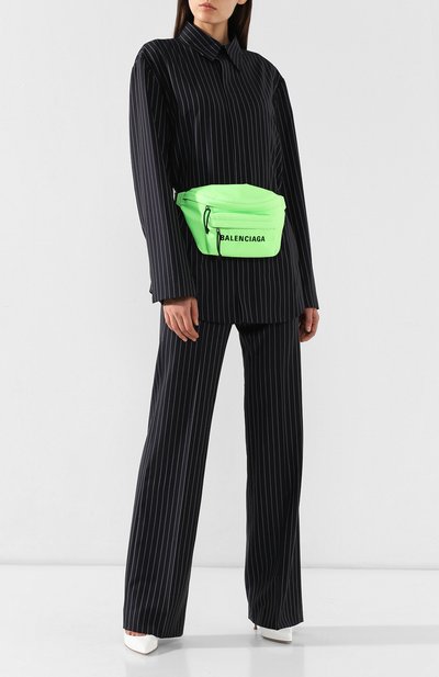 Брюки из вискозы BALENCIAGA темно-синего цвета по цене 76650 руб., арт. 571469/TET10, фото 2 Брюки из вискозы BALENCIAGA, арт. 571469/TET10, фото 2