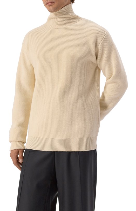 Шерстяной свитер Jil Sander J47GP0146-J14644 Кремовый  J47GP0146-J14644 Фото 3