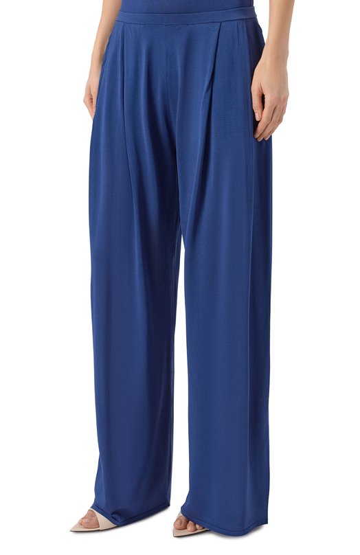 Шелковые брюки 12 STOREEZ 136416 Синий  136416 Фото 3