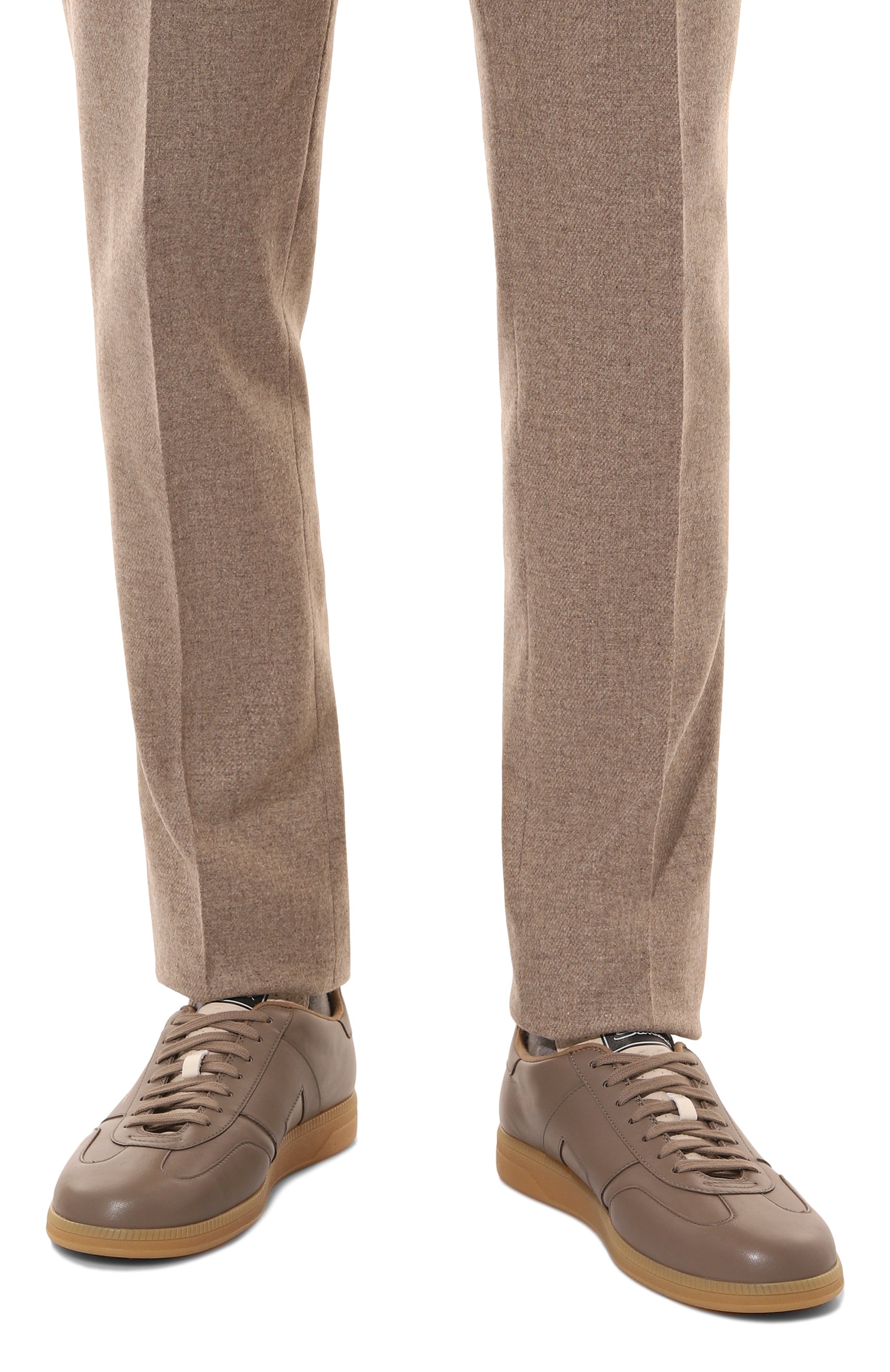 Кожаные кеды dbs oly SANTONI, арт. MBPG22023FARKDWT, фото 3