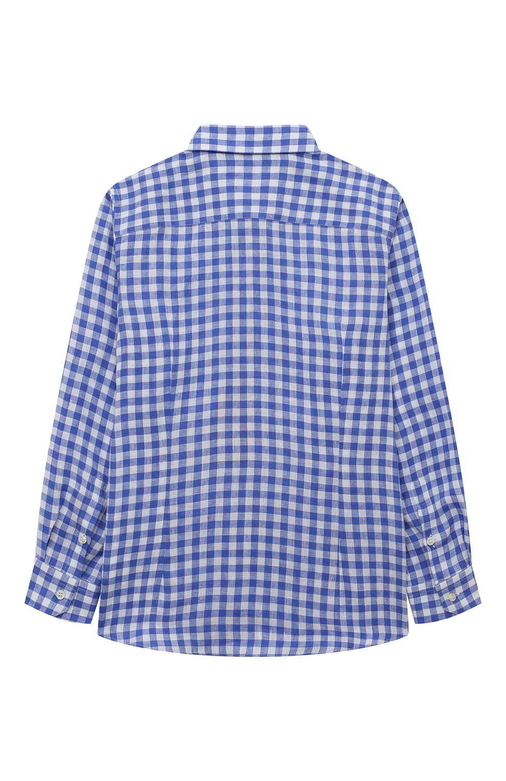 Льняная рубашка STEFANO RICCI JUNIOR синего цвета по цене 19950 руб., арт. YC006736/L2512, фото 2 Льняная рубашка STEFANO RICCI JUNIOR, арт. YC006736/L2512, фото 2