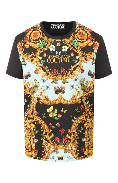 Женская хлопковая футболка VERSACE JEANS COUTURE, арт. B2HUA7EP-UDP613 53/36242