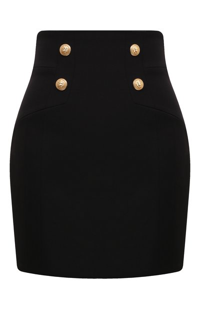 Женская шерстяная юбка BALMAIN, арт. BF1LB810/WC09