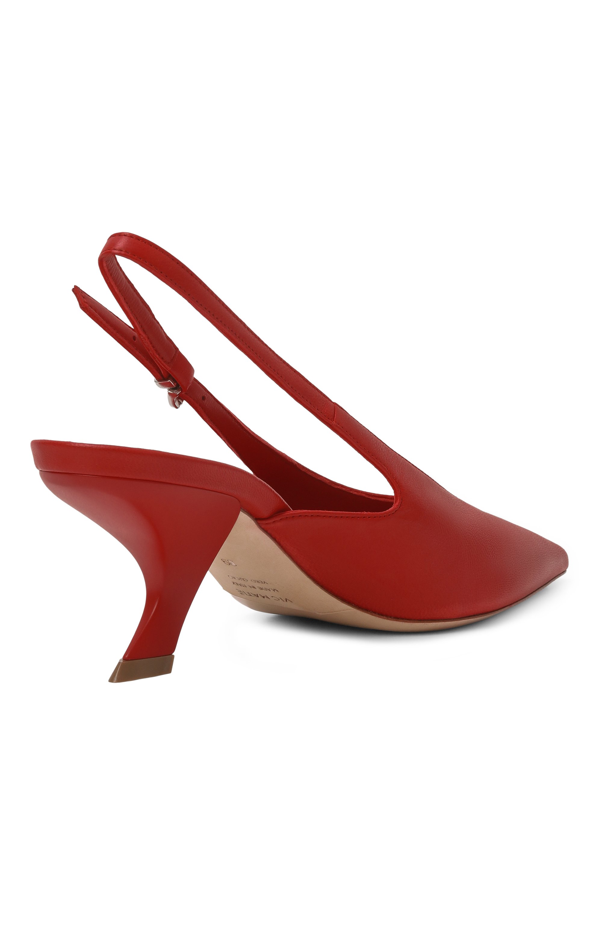 Кожаные туфли k18_apostrophe VIC MATIE красного цвета по цене 49300 руб., арт. 1K5650D_K18H060410, фото 5 Кожаные туфли k18_apostrophe VIC MATIE, арт. 1K5650D_K18H060410, фото 5