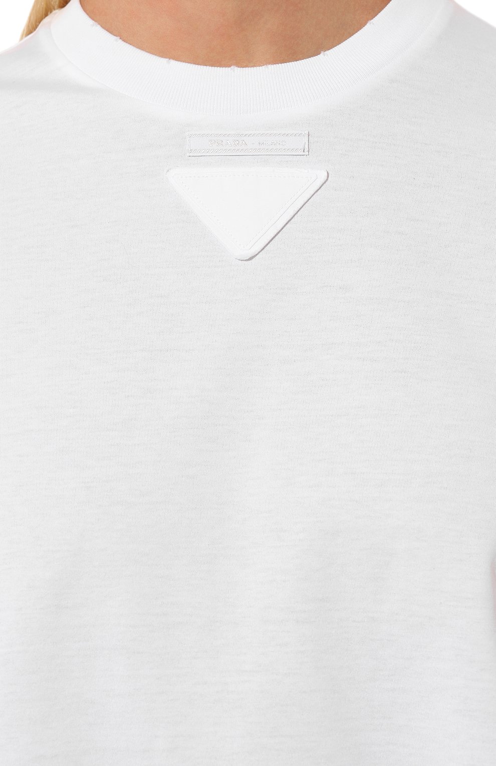Хлопковая футболка PRADA, арт. 3560A-1Y98-F0009-212, фото 5