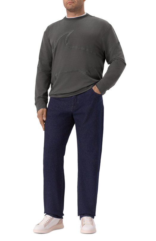 Свитшот из лиоцелла и хлопка Paul&Shark 15311843/3XL Серый  15311843/3XL Фото 2