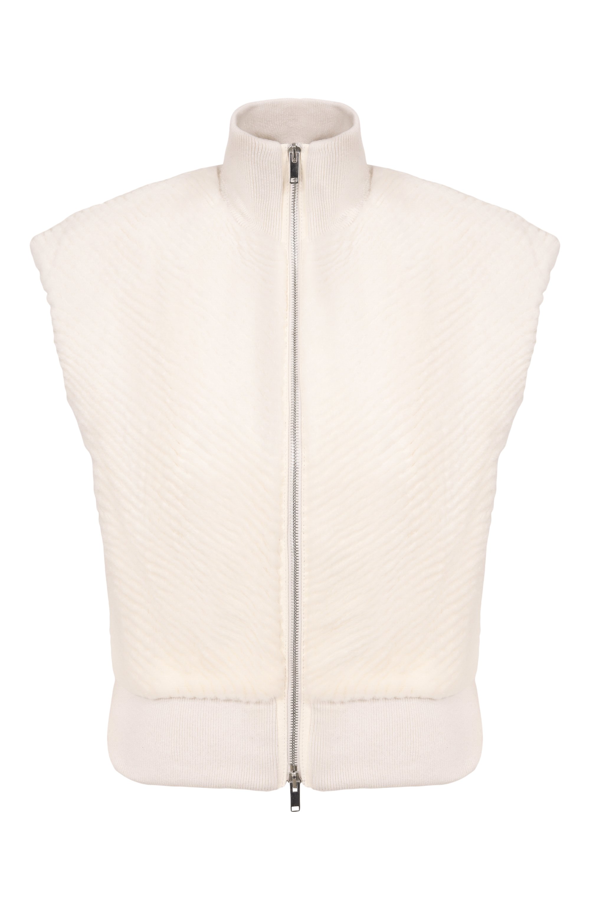 Жилет из норки MVST кремового цвета по цене 735000 руб., арт. M016/MINK SHARED W, фото 1 Жилет из норки MVST, арт. M016/MINK SHARED W, фото 1