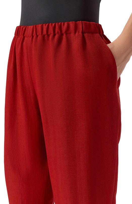 Брюки из вискозы и шерсти Loulou de Saison SC0T Красный  SC0T Фото 5
