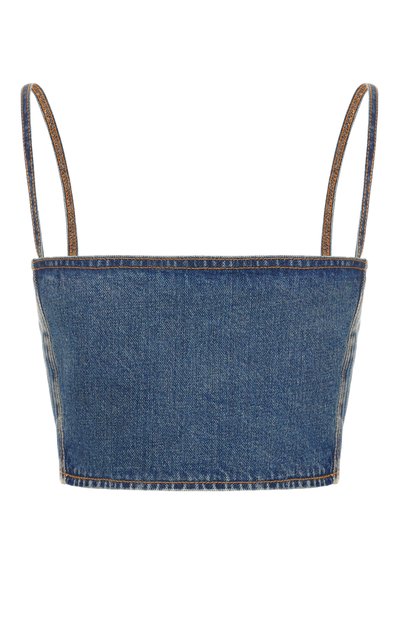 Женский джинсовый топ ALAIA, арт. AA9H1245D006B