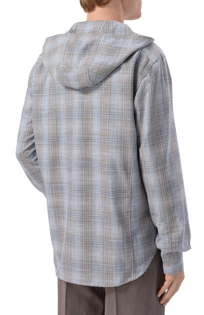 Рубашка из шерсти и шелка KITON, арт. UMCMARK0628G10, фото 4