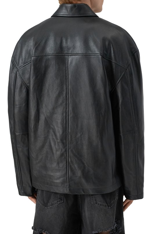 Кожаная куртка Balenciaga 831042/TSS01 Чёрный  831042/TSS01 Фото 4