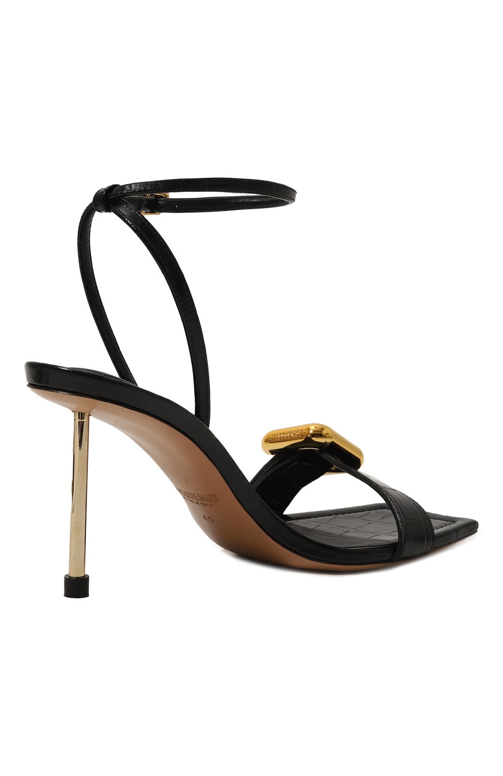 Кожаные босоножки regalo JACQUEMUS черного цвета по цене 79150 руб., арт. 24E241F0078, фото 5 Кожаные босоножки regalo JACQUEMUS, арт. 24E241F0078, фото 5