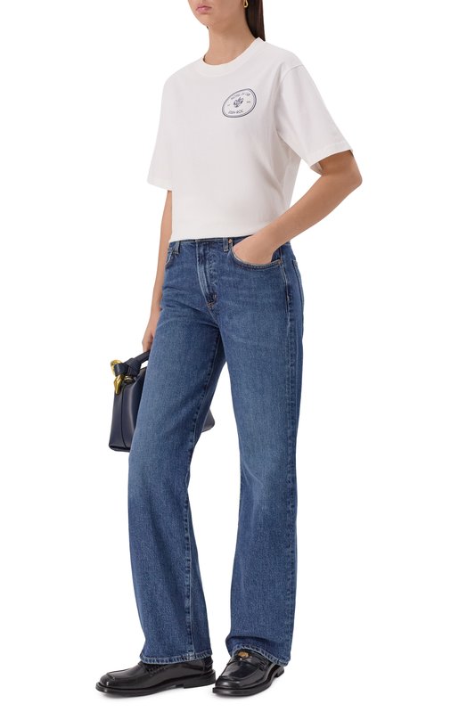 Хлопковая футболка Sporty & Rich х Hotel du Cap-Eden-Roc Sporty and Rich T0043501621WH01 Белый  T0043501621WH01 Фото 2