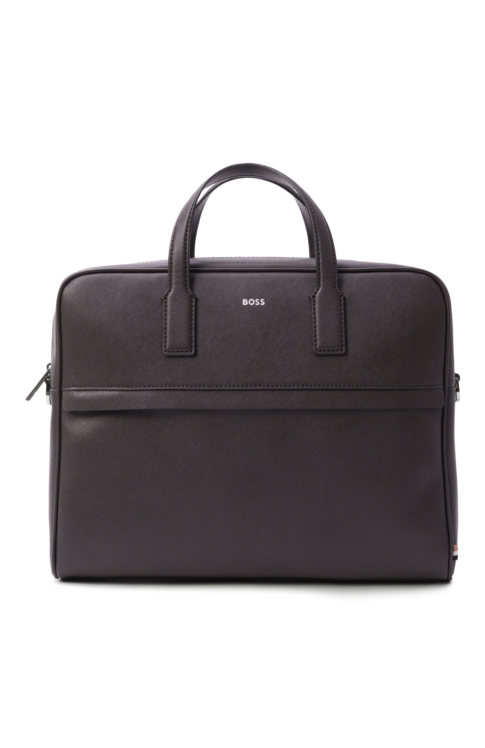 Портфель zair BOSS темно-коричневого цвета по цене 44950 руб., арт. 50483563, фото 1 Портфель zair BOSS, арт. 50483563, фото 1