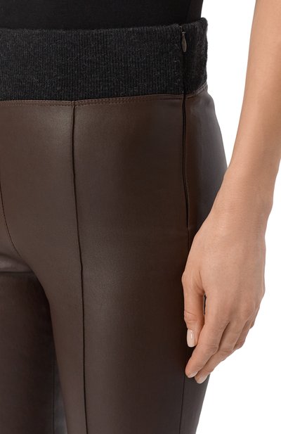 Кожаные легинсы BRUNELLO CUCINELLI, арт. MPV32P8788, фото 5