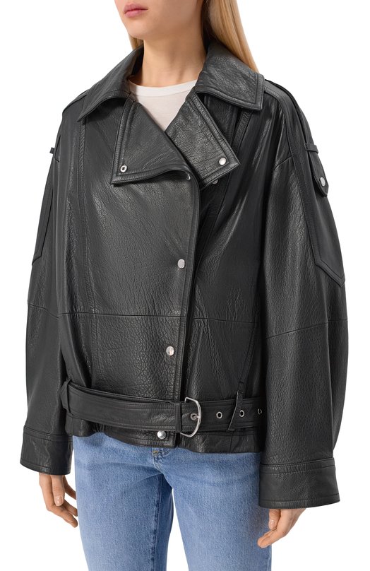 Кожаная куртка BOSS Orange 50552201 Чёрный  50552201 Фото 3