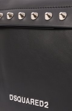 Мужская поясная сумка allover studs DSQUARED2 черного цвета, арт. BBM0075/01500001 | Фото 3 (Случай: Повседневный; Ремень/цепочка: На ремешке; Драгоценные камни: Проставлено; Размер: small; Материал: Натуральная кожа; Материал сплава: Проставлено)