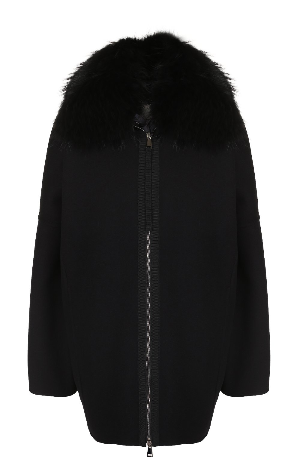 Шерстяной пуховик с меховой отделкой MONCLER, арт. C2-093-46707-00-549FH, фото 1