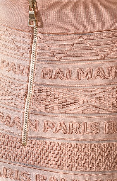 Юбка из вискозы BALMAIN светло-розового цвета по цене 106500 руб., арт. TF14307/K031, фото 5 Юбка из вискозы BALMAIN, арт. TF14307/K031, фото 5