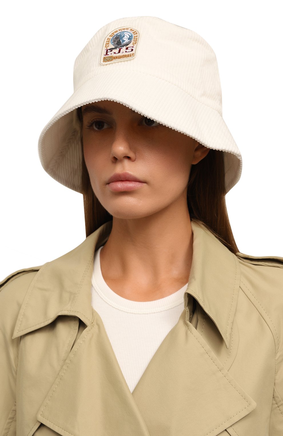 Вельветовая панама PARAJUMPERS кремового цвета по цене 10650 руб., арт. PAACHA25, фото 2 Вельветовая панама PARAJUMPERS, арт. PAACHA25, фото 2