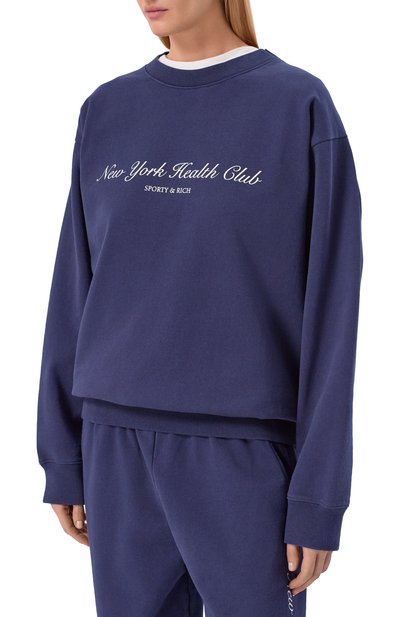 Хлопковый свитшот SPORTY AND RICH, арт. ST07166043BL106, фото 3