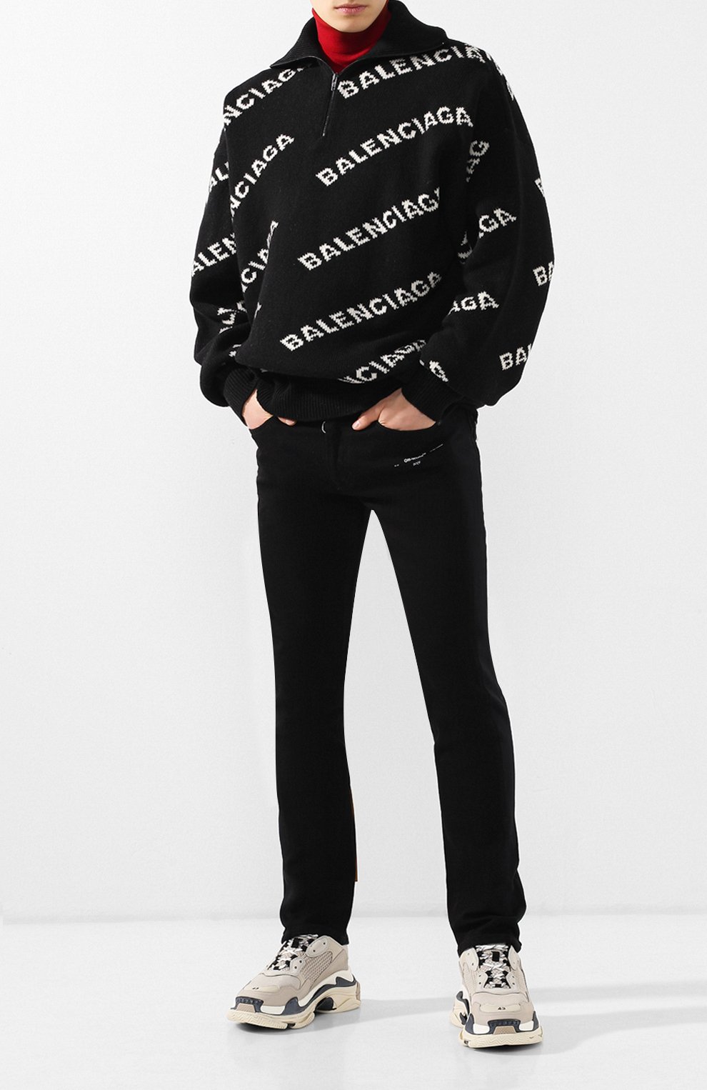 Комбинированные кроссовки triple s BALENCIAGA, арт. 536737/W0906, фото 2