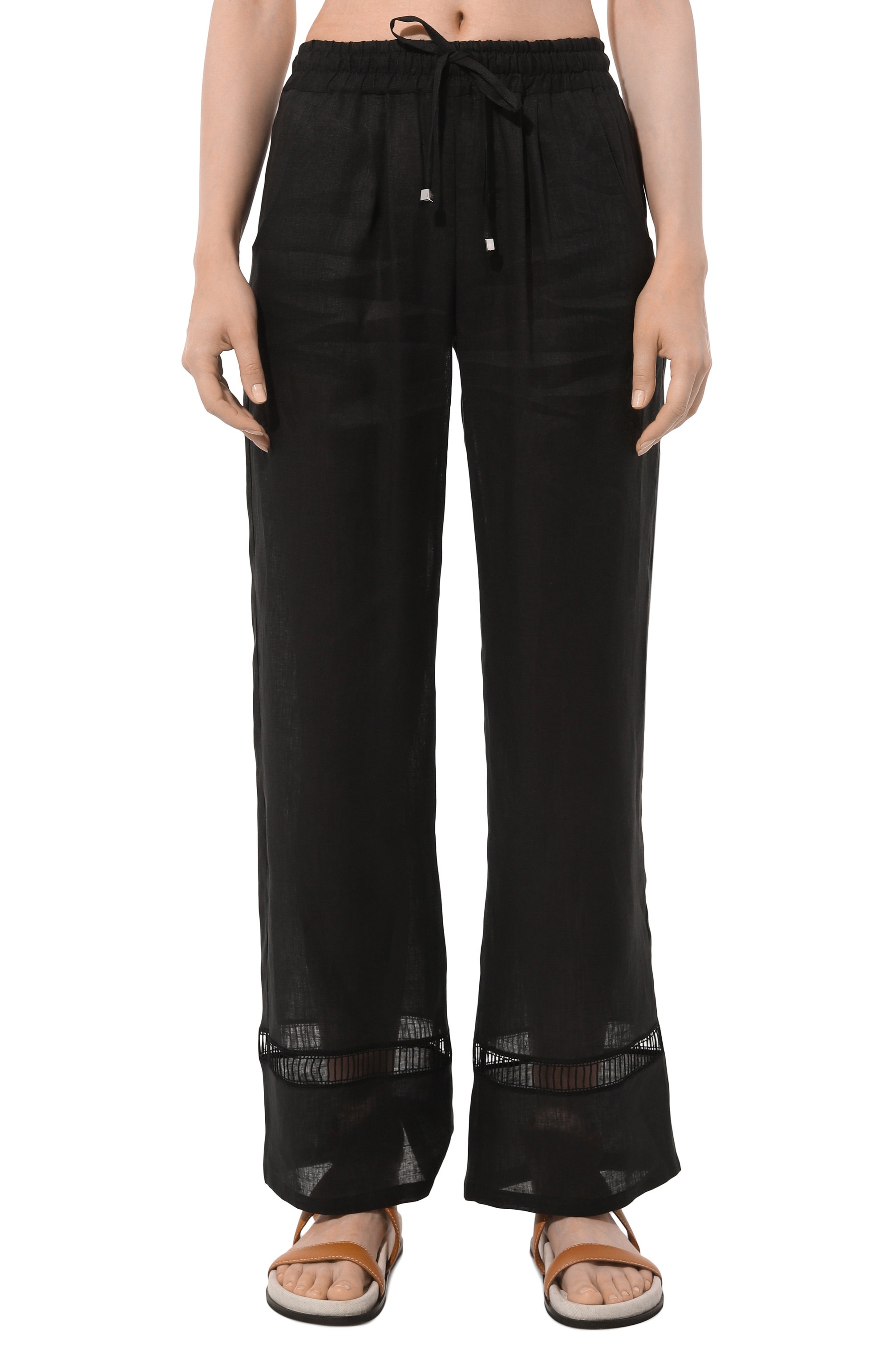 Льняные брюки KITON, арт. D57126H05953, фото 3