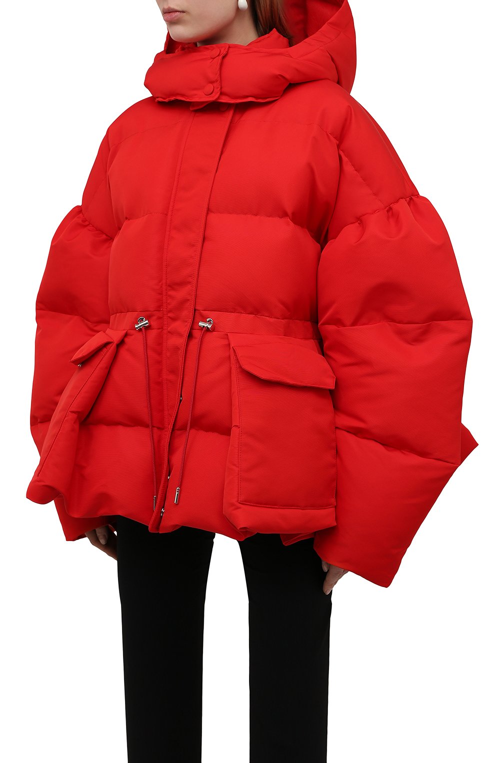 Пуховик ALEXANDER MCQUEEN красного цвета по цене 239500 руб., арт. 672915/QZAD1, фото 3 Пуховик ALEXANDER MCQUEEN, арт. 672915/QZAD1, фото 3