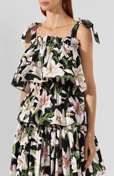 Хлопковый топ DOLCE & GABBANA, арт. F72W7T/HS5E0, фото 3