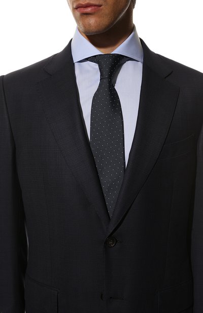 Шелковый галстук BROUBACK темно-синего цвета по цене 5995 руб., арт. TIE 8CM/15GG, фото 2 Шелковый галстук BROUBACK, арт. TIE 8CM/15GG, фото 2