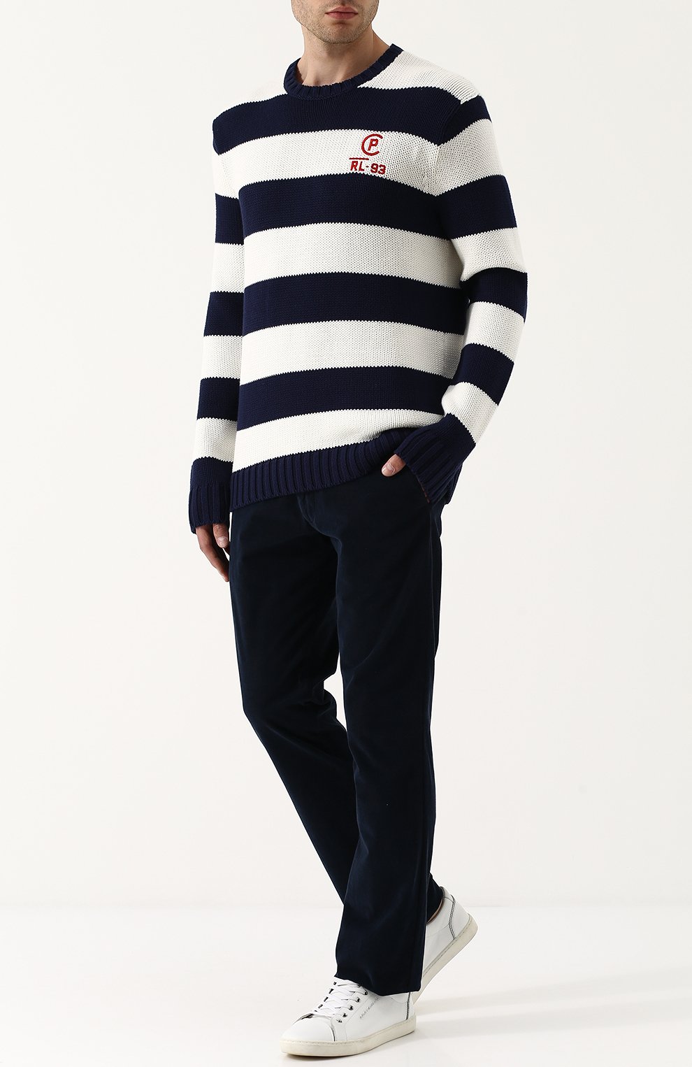 Хлопковый джемпер в контрастную полоску POLO RALPH LAUREN, арт. 710710813, фото 2