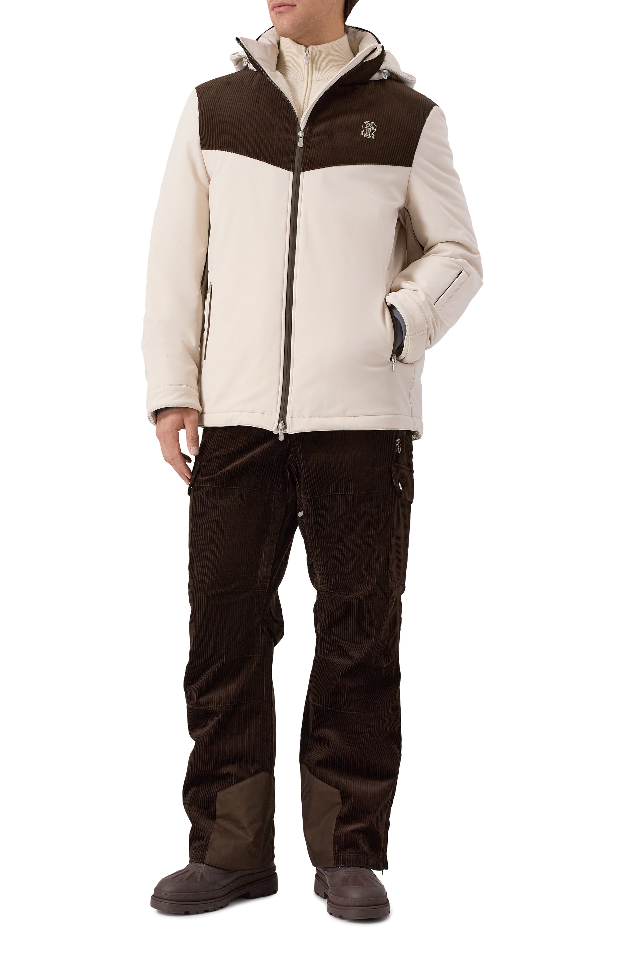 Утепленная куртка с отделкой из вельвета BRUNELLO CUCINELLI, арт. MM134KG12, фото 2