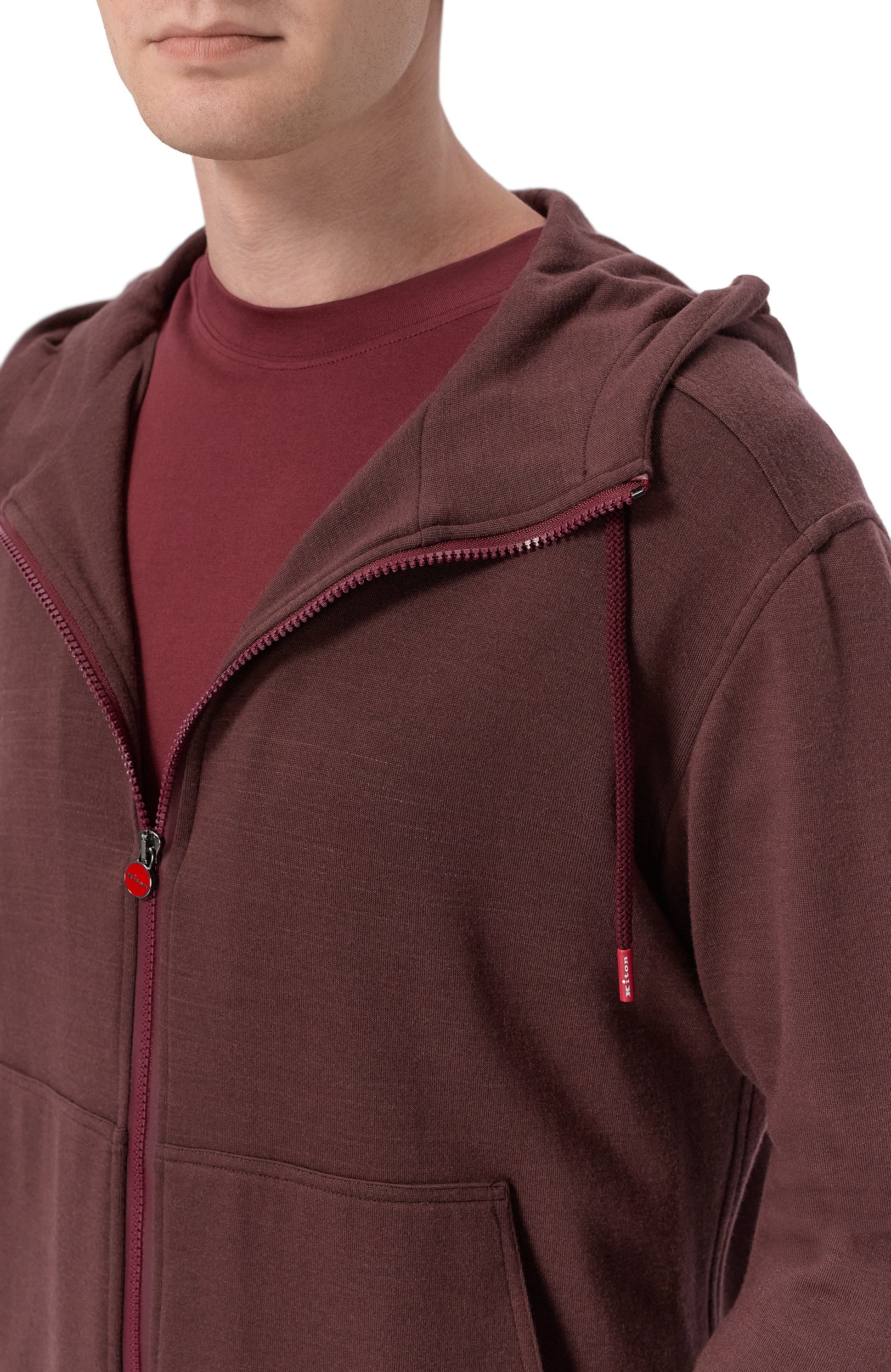 Кашемировая толстовка KITON темно-коричневого цвета по цене 356500 руб., арт. UMC010K0172I, фото 5 Кашемировая толстовка KITON, арт. UMC010K0172I, фото 5